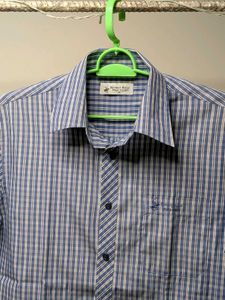 Men's Blue Striped Casual Shirt