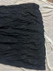 Elegant Black Embroidered Dress