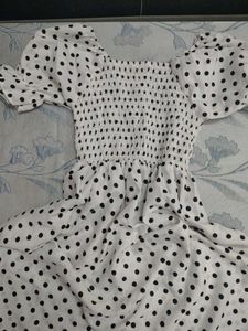 Polka Dot Smocked Vintage Dress