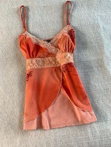 Vintage Orange Floral Camisole Top