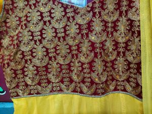 Yellow Heavy Anarkali