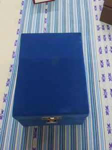 Blue Velvet Storage Box