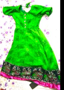 kalamkari anarkali stiched suit with pant no dupat