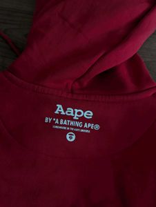 AAPE By A Bathing Ape Red Hoodie