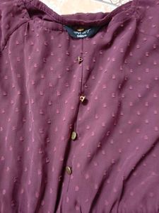 Burgundy Tiered Dress