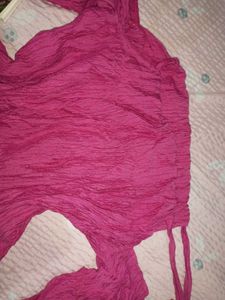 pink aesthetic puff tops😙❤️