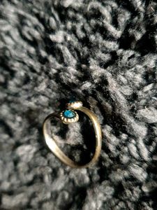 Vintage Silver Ring with Blue Gems