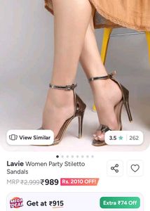 Chic Metallic Ankle Strap Heels