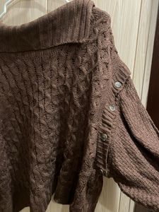 Brown Cable Knit Sweater