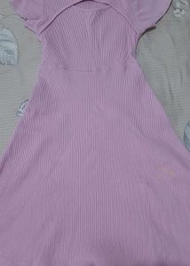 Lavender Cut-Out Fit &amp; Flare Dress