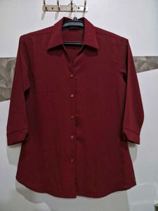 Burgundy Women’s Office Work Shirt🩷🥰, Size [L]