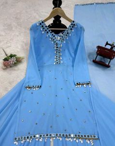 kurti dupatta &amp; flared plazo set for women