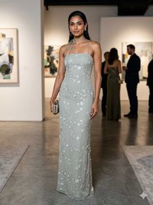 Elegant Embroidered Evening Gown