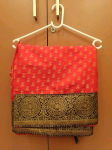New/Unused Red Silk Saree