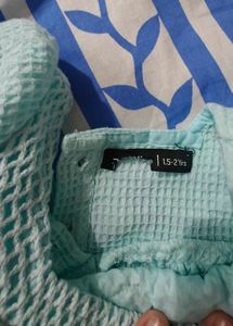 Baby Girl's Light Blue Waffle Dress