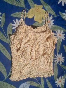Cute Yellow Ditsy Print Tank Top
