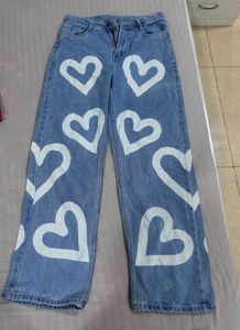 Denim Jeans with Hearts