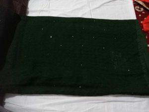 Elegant Dark Green saree