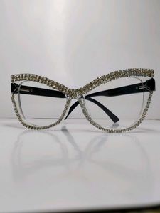 Sparkling Rhinestone Cat-Eye Glasses