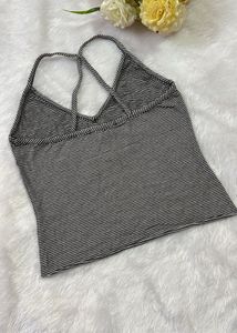 Striped Criss-Cross Tank Top