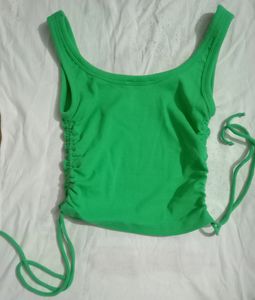 Zara Ruched Ribbed Top