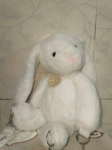 Cute White Bunny Plush Backpack