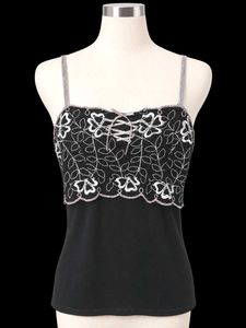 coquette black bow tie top 🤍