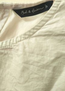 White solid woven pure cotton A-line top