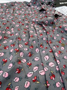 Slenor NEW Floral Print Button-Up Blouse