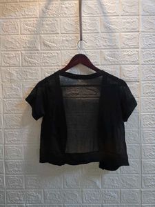 Sheer Black Kimono Cardigan