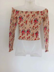 Floral Smocked Off-Shoulder Top