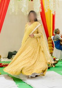 Elegant golden Lehenga Choli Set