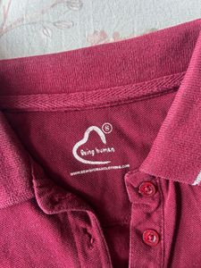 Burgundy Polo Top