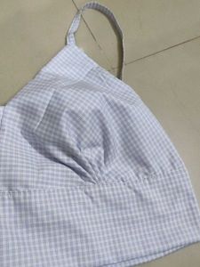 Women’s Gingham Check Tie-Back Bralette | Stylish