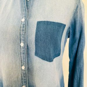 Denim Ombre Button-Down Shirt