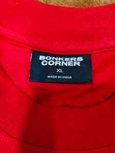 BONKERS Graphic Print Red T-Shirt