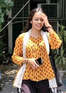 Beautiful Yellow Printed Kurta