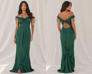 101412. Elegant Green Off-Shoulder Maxi Dress