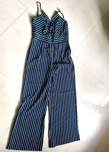 Navy Striped Jumpsuit