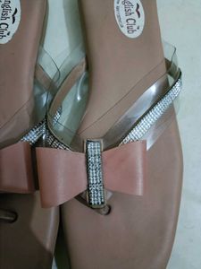 English Club Pink Bow Sandals - Size [Insert Siz
