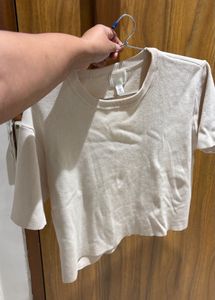 H&amp;M Cropped knitted woolen top