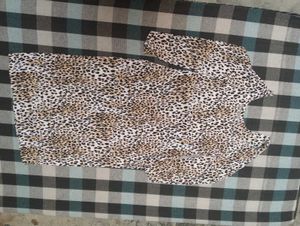 Two Kurtas: Leopard Print &amp; Orange Bandhani