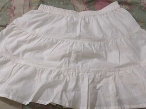 White Tiered Mini Skirt(coins❌)