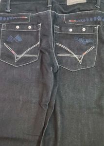 Dark Black Denim Jeans