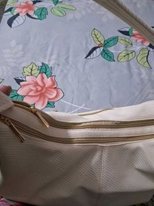Stylish Cream Hobo Handbag