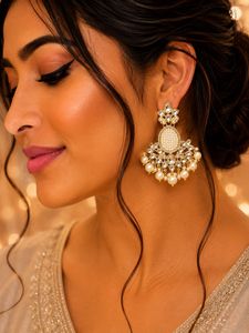 Elegant Pearl &amp; Crystal Dangle Earrings