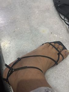 Stylish Black Strappy 1” heel Sandals