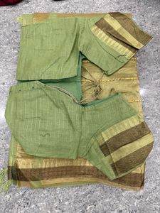Elegant Green Saree with Embellishments