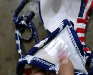 American Flag Bikini Top panty set