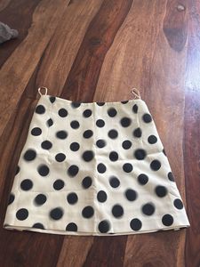Mango Polka Dot Mini Skirt With Tag